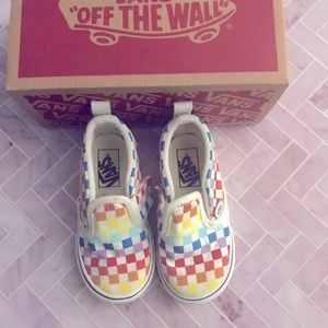Toddler Vans Rainbow Checkerboard Slip One Size 7